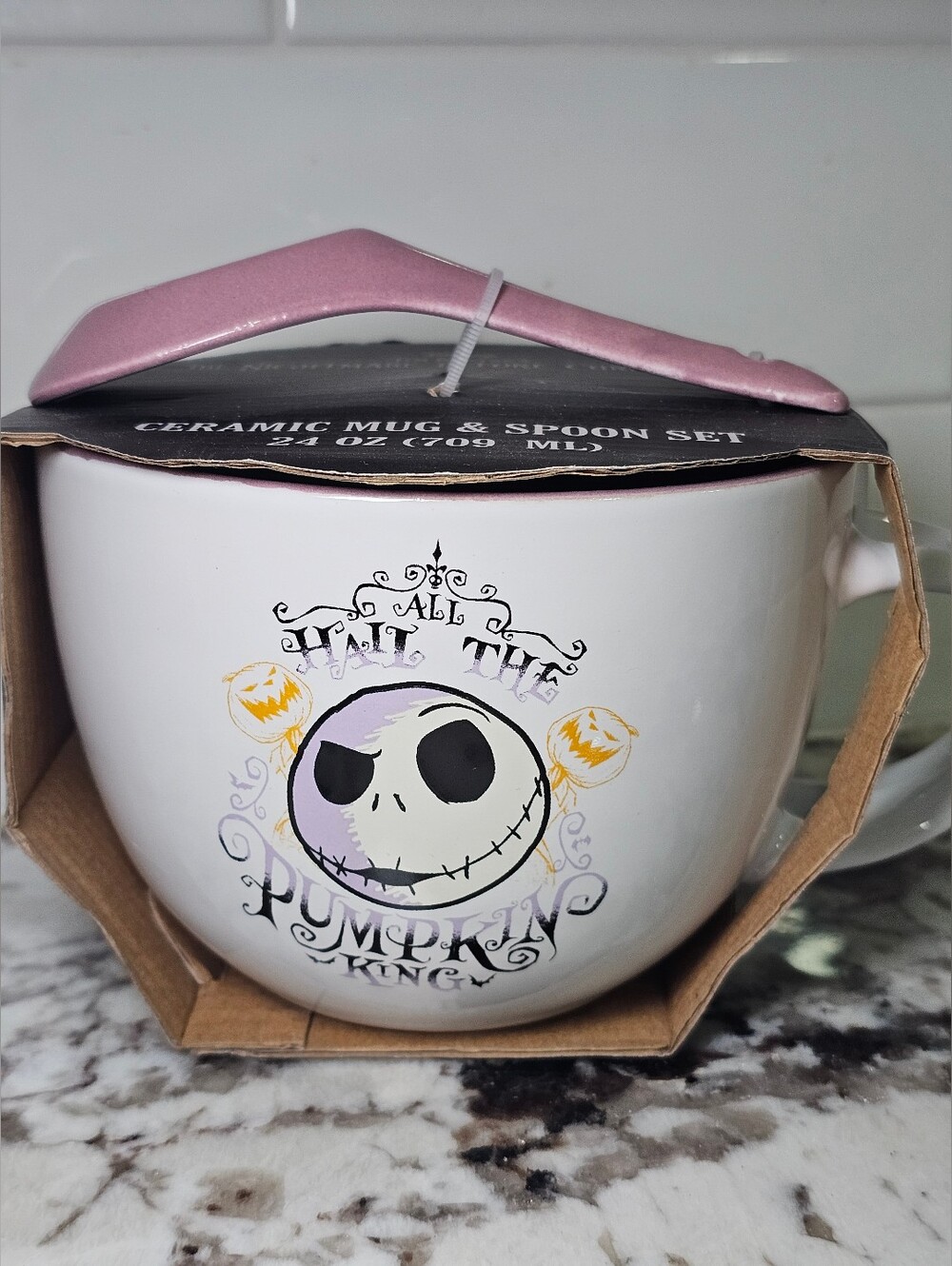 The Nightmare Before Christmas Ceramic Soup Mug & Spoon set 24oz